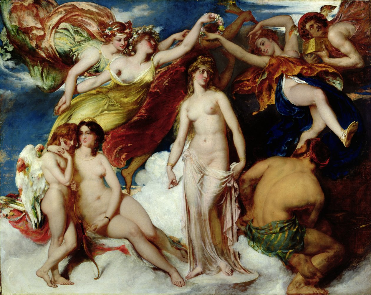 Mevsimler Tarafından Taçlanan Pandora by William Etty