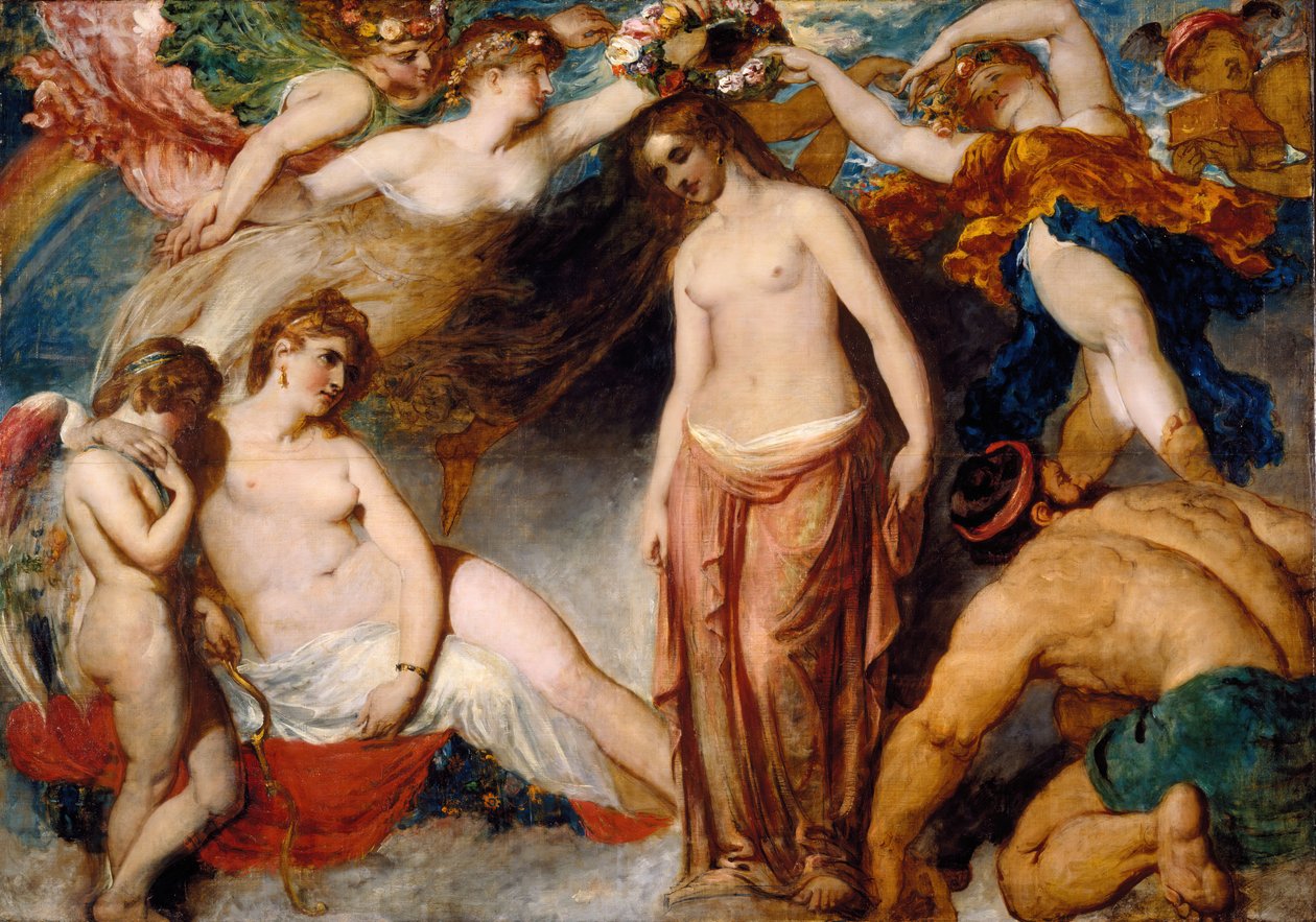 Pandora Mevsimler Tarafından Taçlandı, 1824. by William Etty