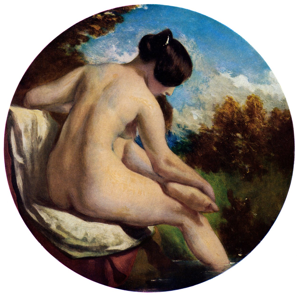 Yüzücü, 19. yüzyıl. by William Etty