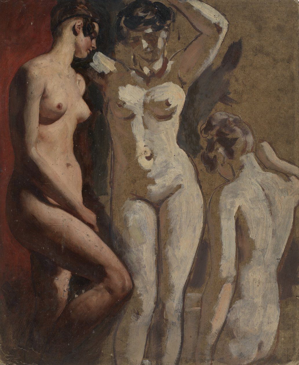 Üç Ayakta Çıplak Kadın by William Etty