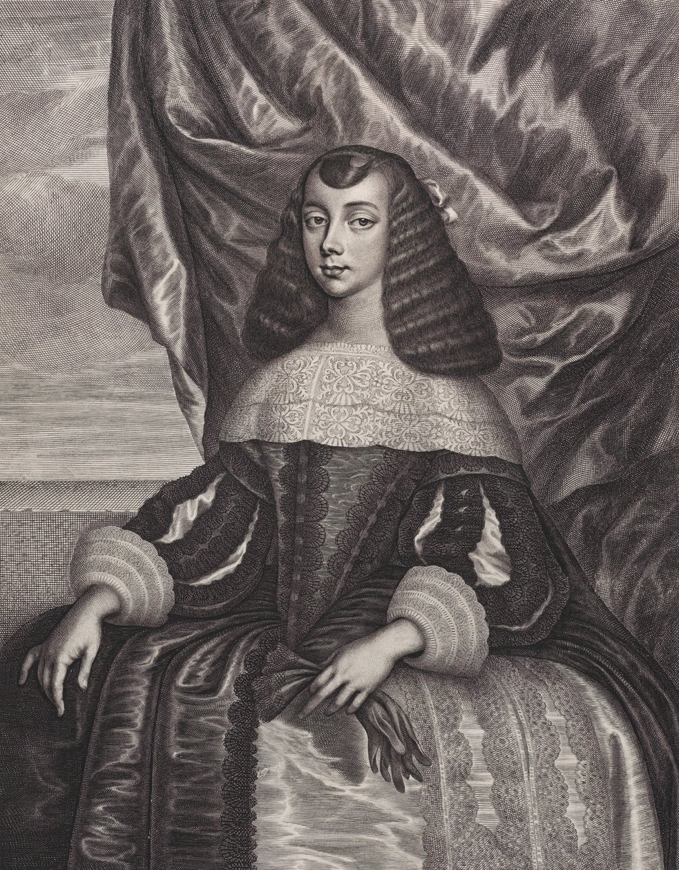 Bragançalı Catherine, 1662. by William Faithorne