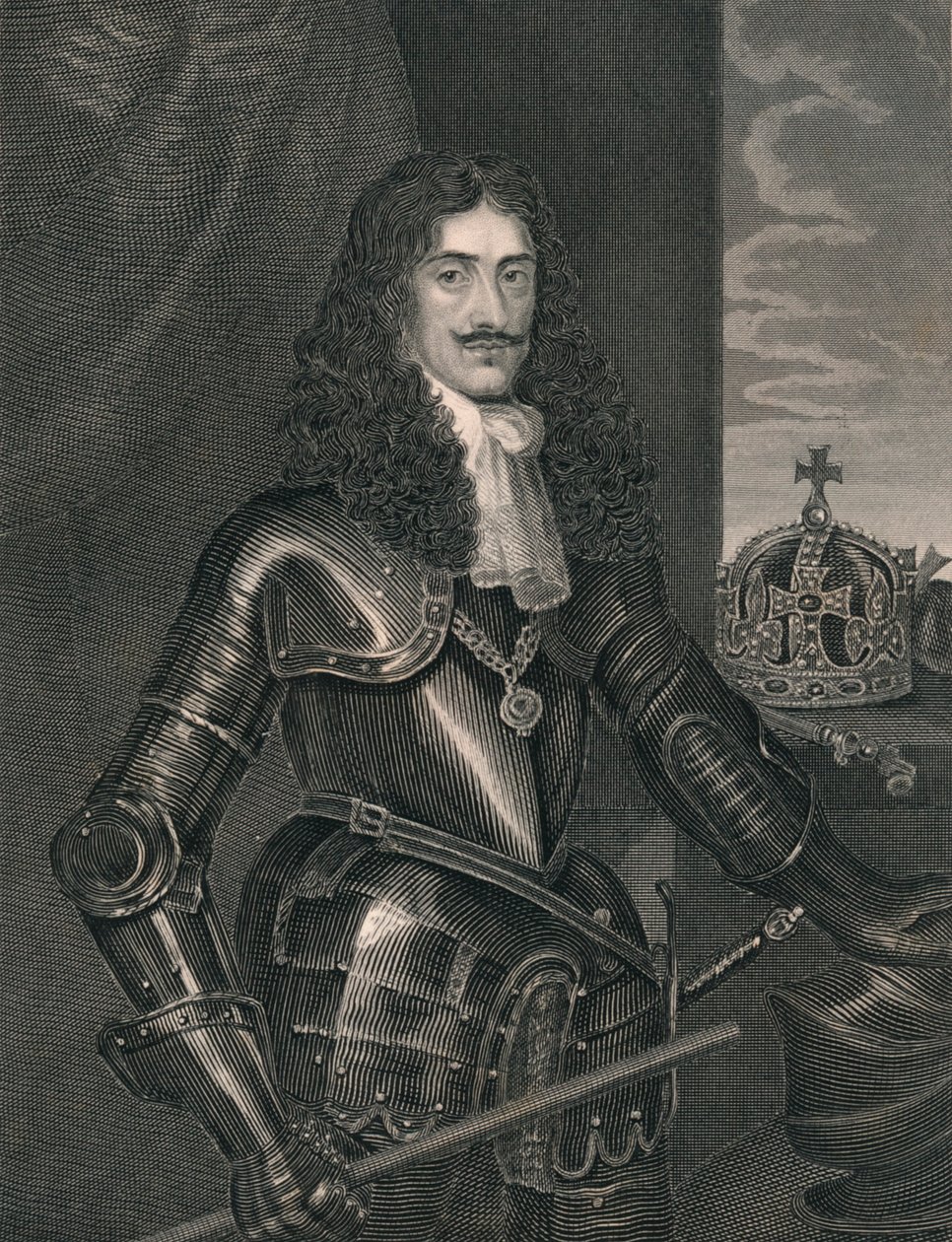 Kral II. Charles, 19. yüzyılın ortalarında. by William Finden
