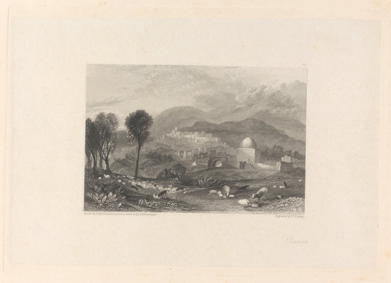 Ramah ve Rachel'ın Mezarı by William Finden