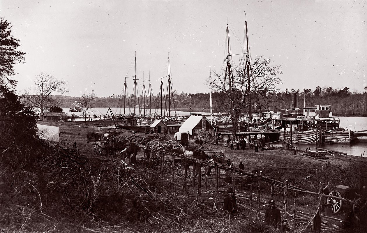 Broadway Çıkarması, Appomattox Nehri, 1864. by William Frank Browne