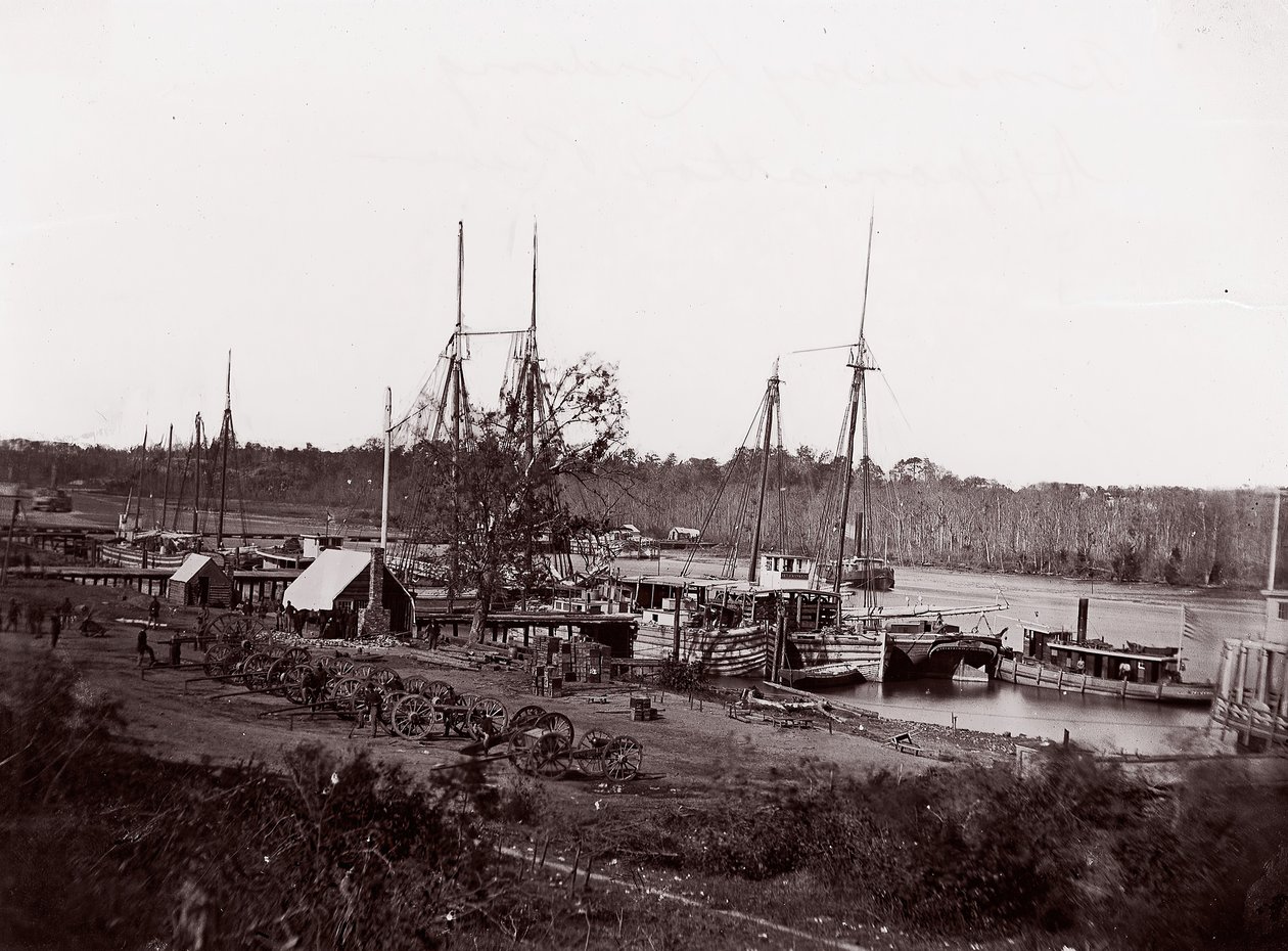 Broadway Çıkarması, Appomattox Nehri, 1864. by William Frank Browne