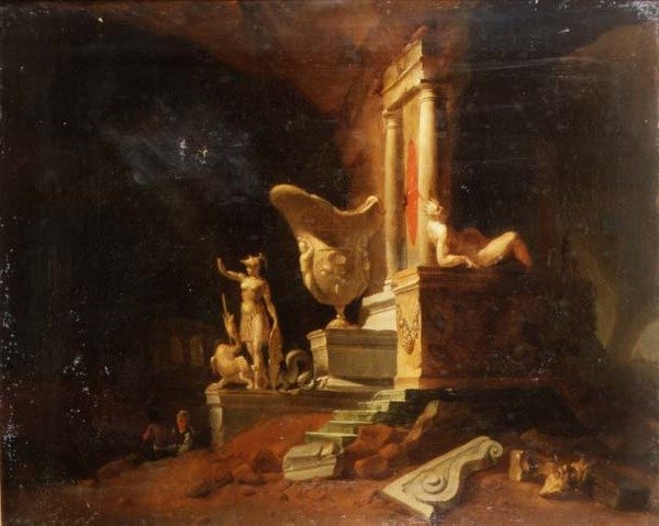 Kalıntıların ve heykellerin capriccio