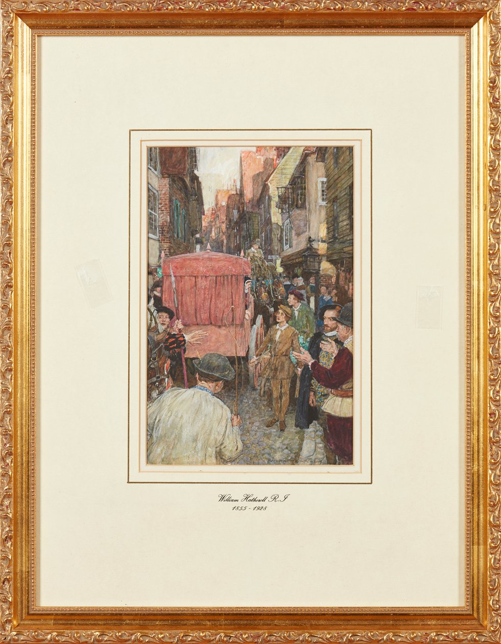 Elizabeth Dönemi Trafik Sıkışıklığı (kalem ve sulu boya) by William Hatherell