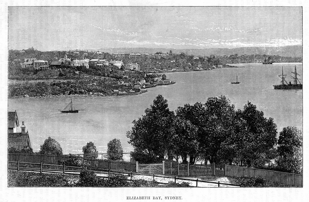 Elizabeth Körfezi, Sidney, 19. yüzyıl. by William Hatherell