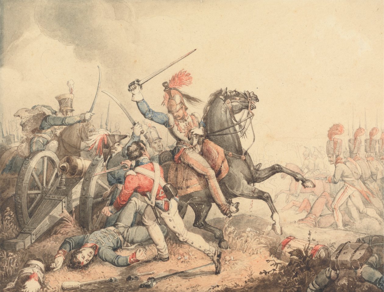 Waterloo Muharebesinde Bir Bölüm by William Heath