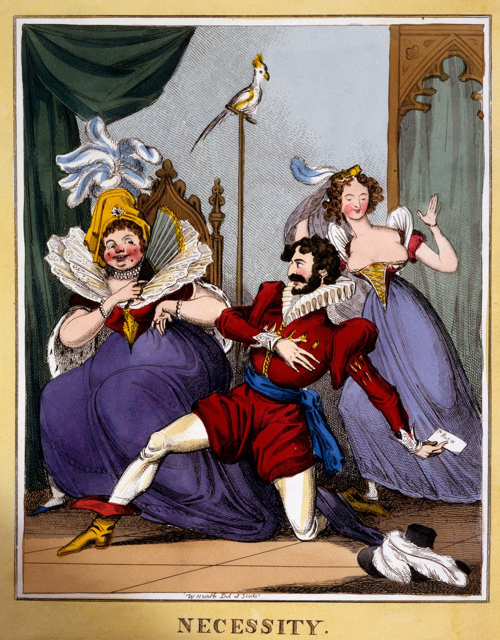 Gereklilik, c.1818 (el boyaması gravür) by William Heath