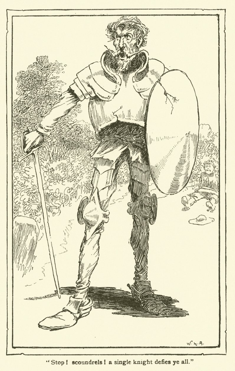 Don Kişot (lito) için çizim by William Heath Robinson