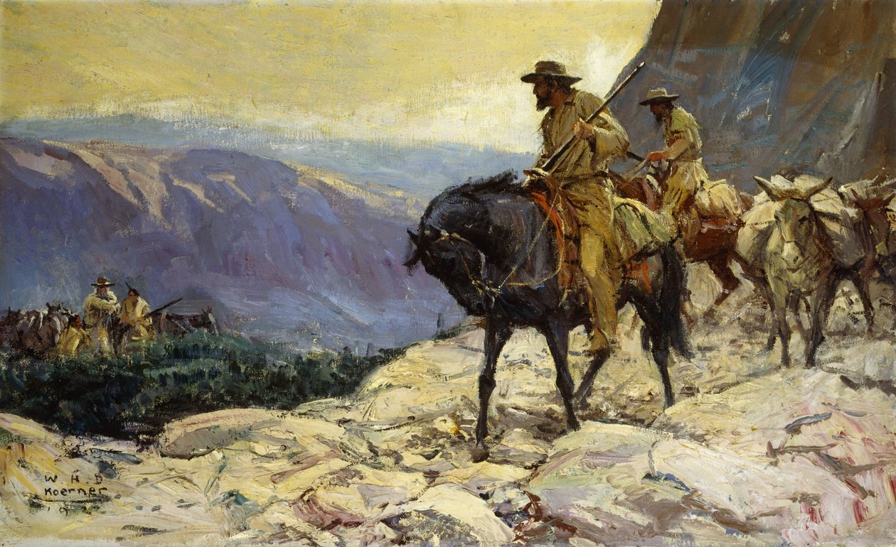 Avcılar ve Packmules by William Henry Dethlef Koerner