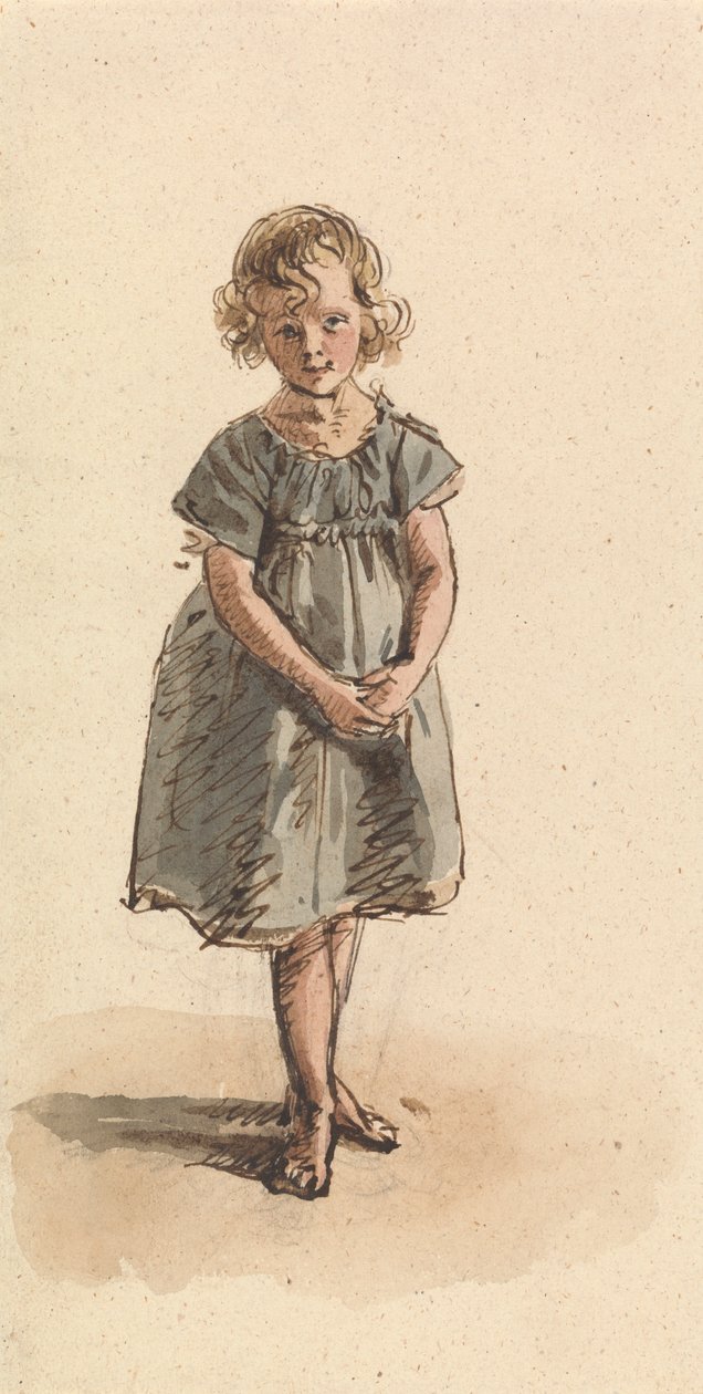 Yalınayak Duran Genç Kız by William Henry Hunt