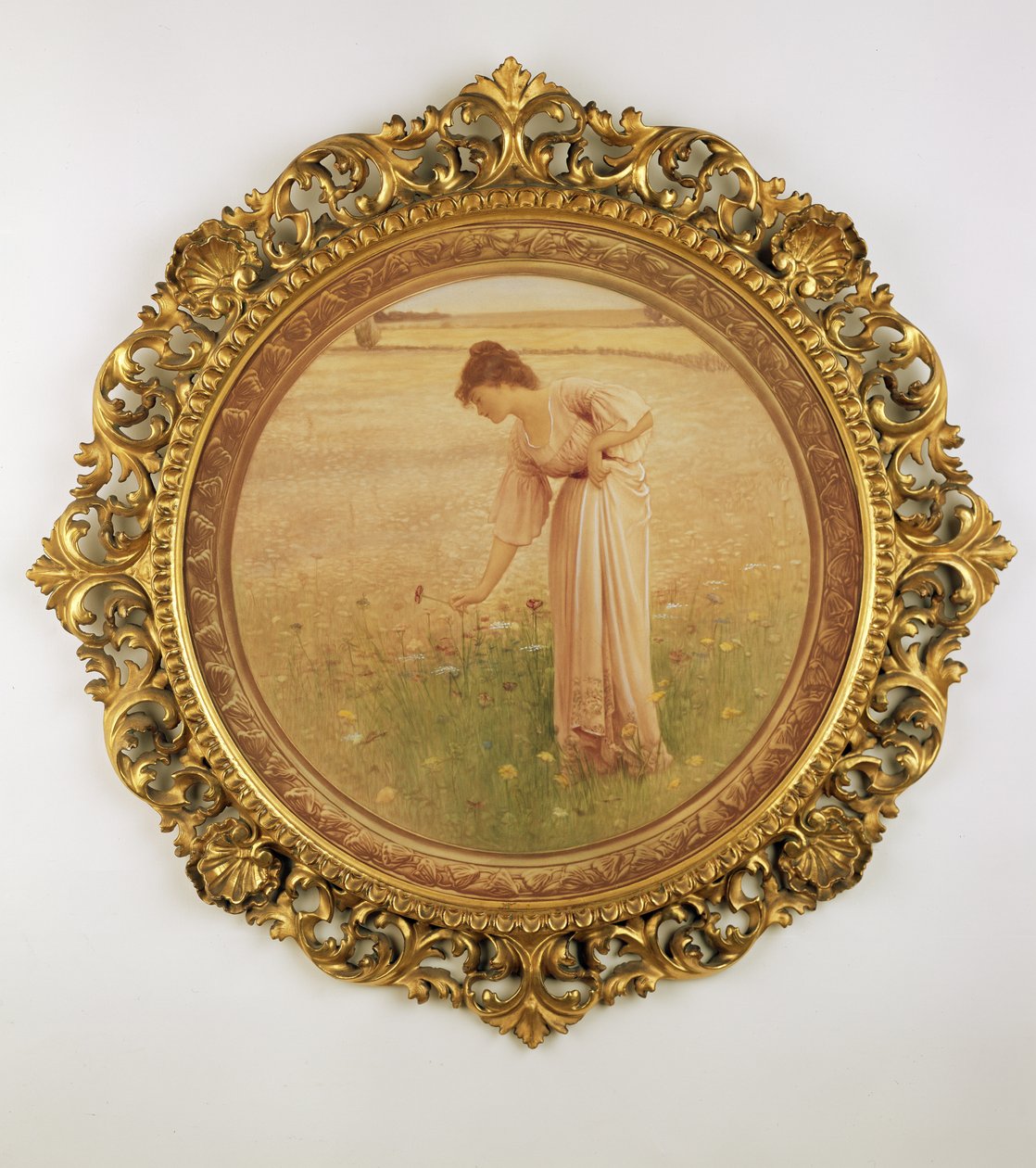 Tarla Çiçekleri (mezzotint) by William Henry Margetson