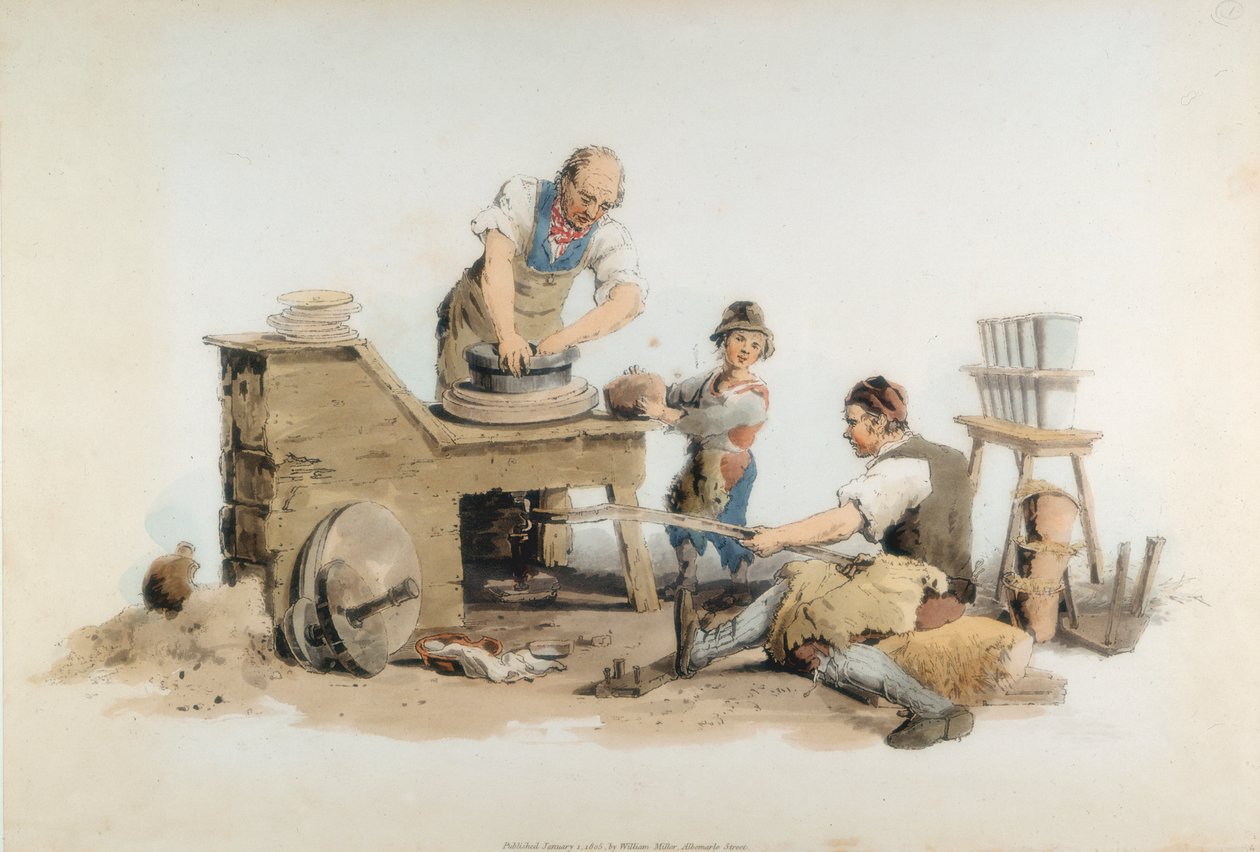 Saksı yapımı, 1808 by William Henry Pyne