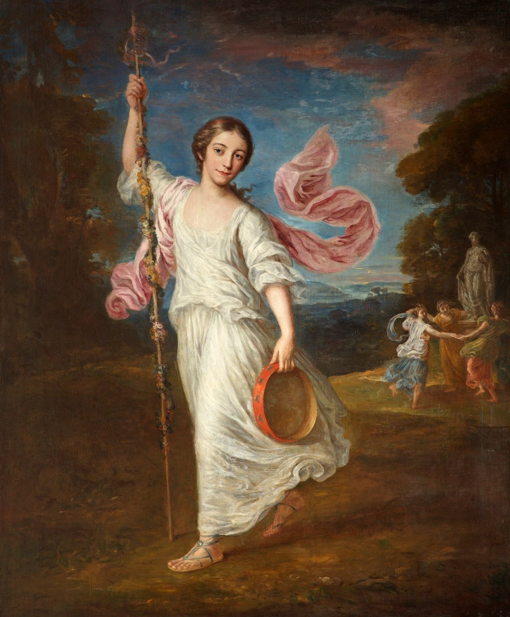 Bir Bacchante olarak Leydi Emily Kerr, c.1770 by William Hoare