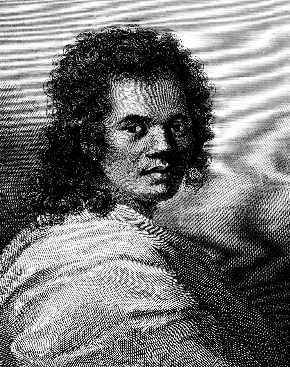 Omai, J.Caldwall tarafından kazınmış, 1777 by William Hodges