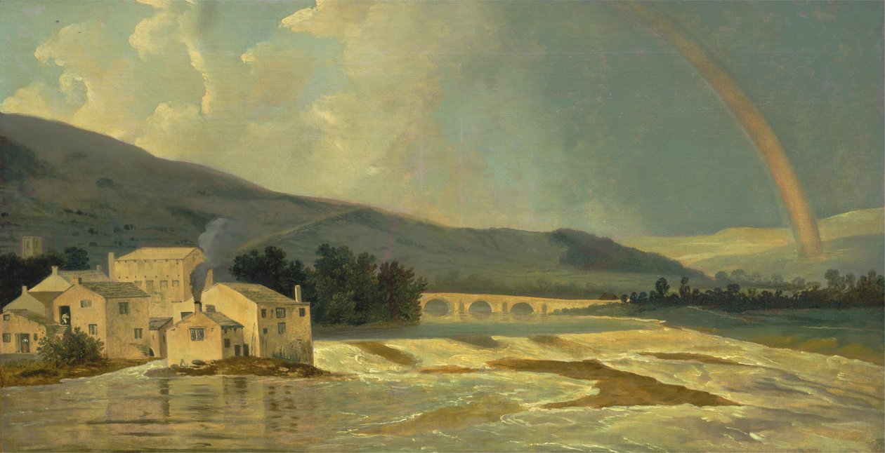 Rıhtım Nehri üzerindeki Otley Köprüsü by William Hodges