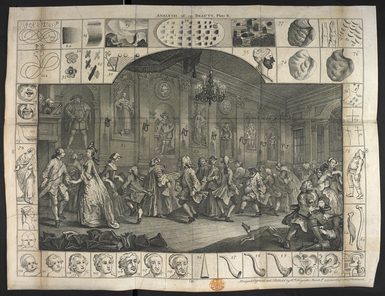 Çok sayıda insan dans ediyor by William Hogarth