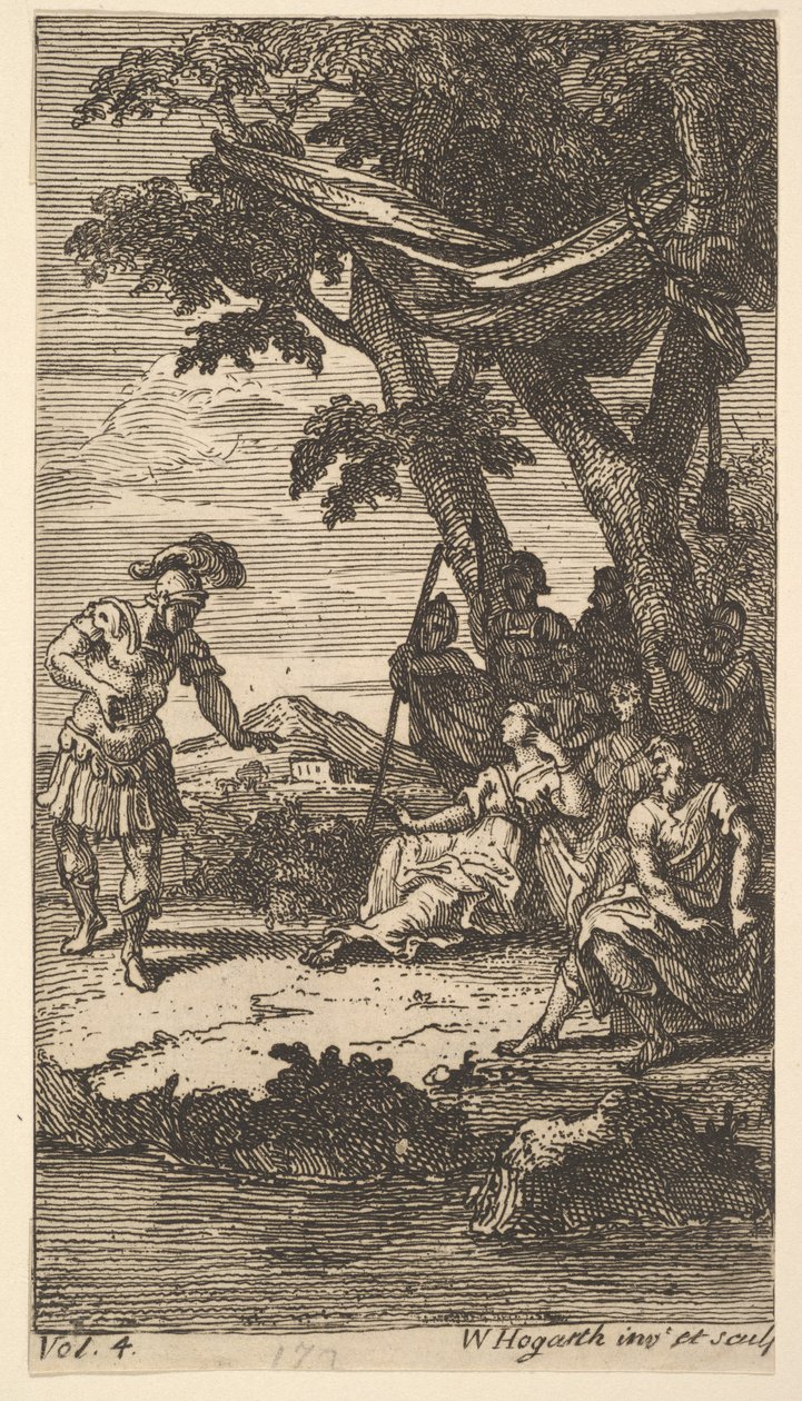 Cassandra, Frontispiece, Cilt. 4, 1725. by William Hogarth
