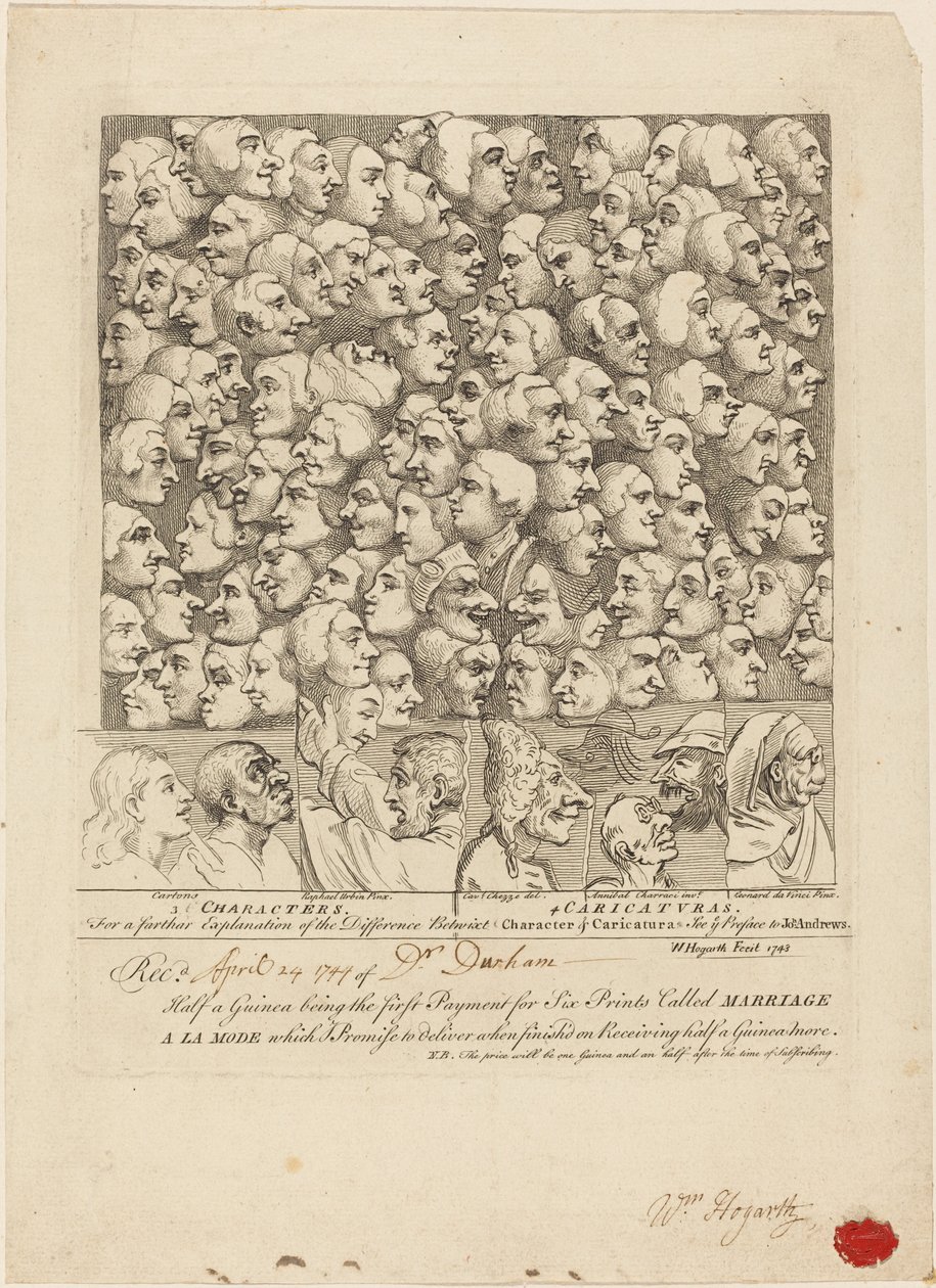 Karakterler ve Karikatürler by William Hogarth