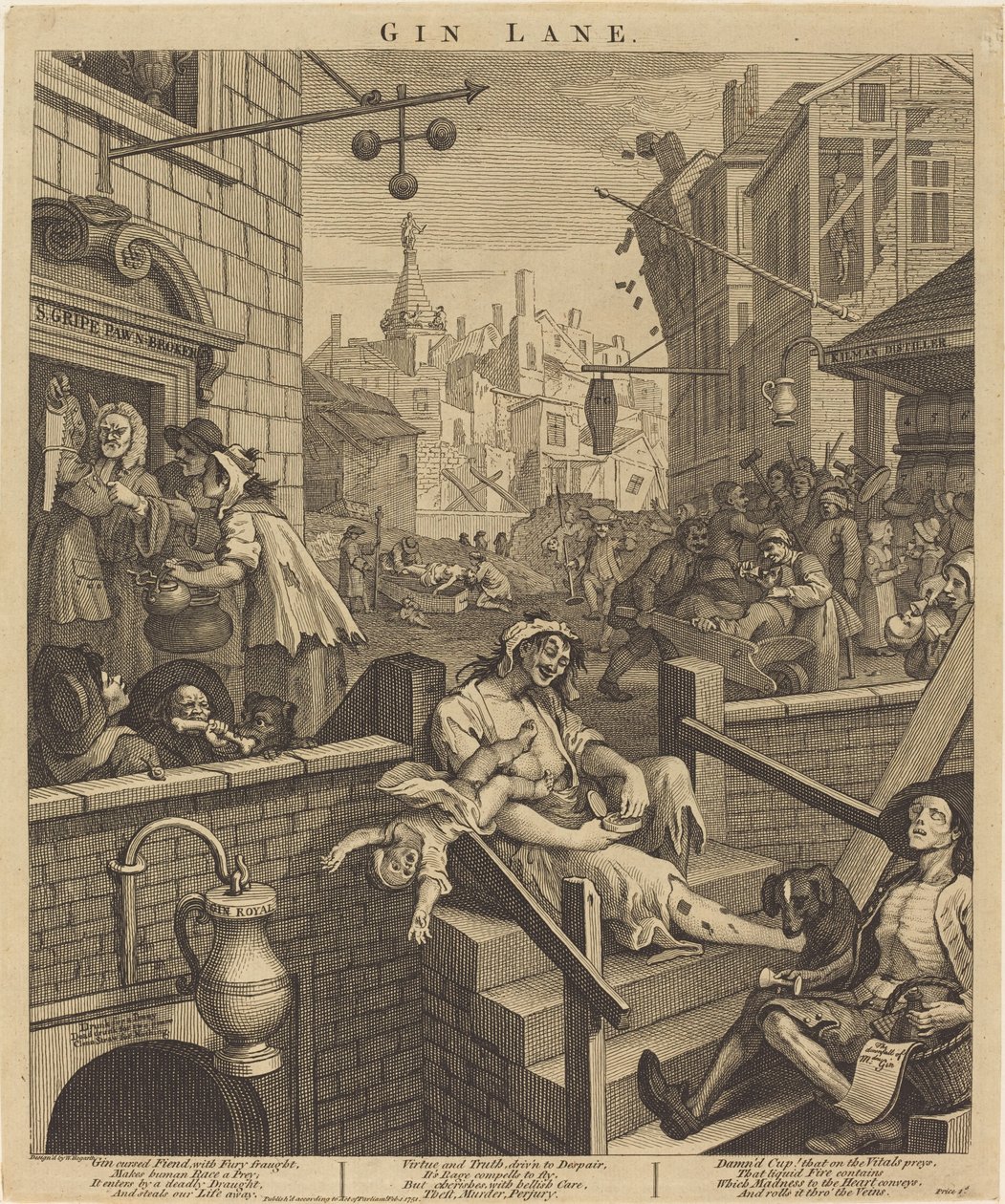 cin sokağı by William Hogarth
