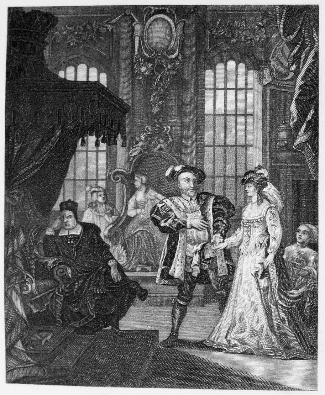 Kral Henry V111 ve Anne Boleyn by William Hogarth