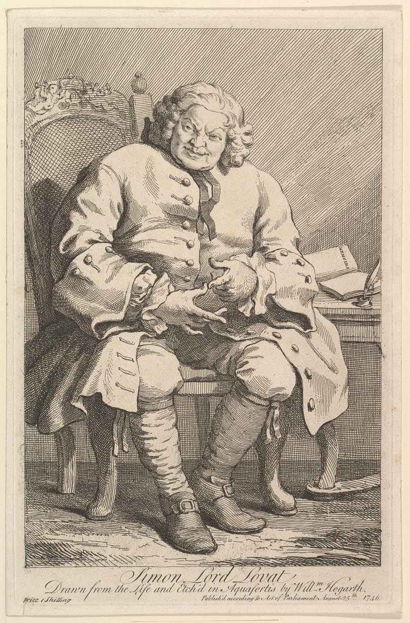 Simon Lord Lovat, 1746. by William Hogarth