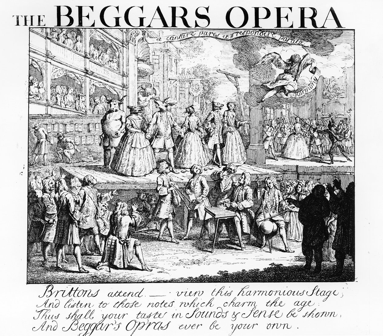 Dilenci Operası Burlesqued, 1728 by William Hogarth