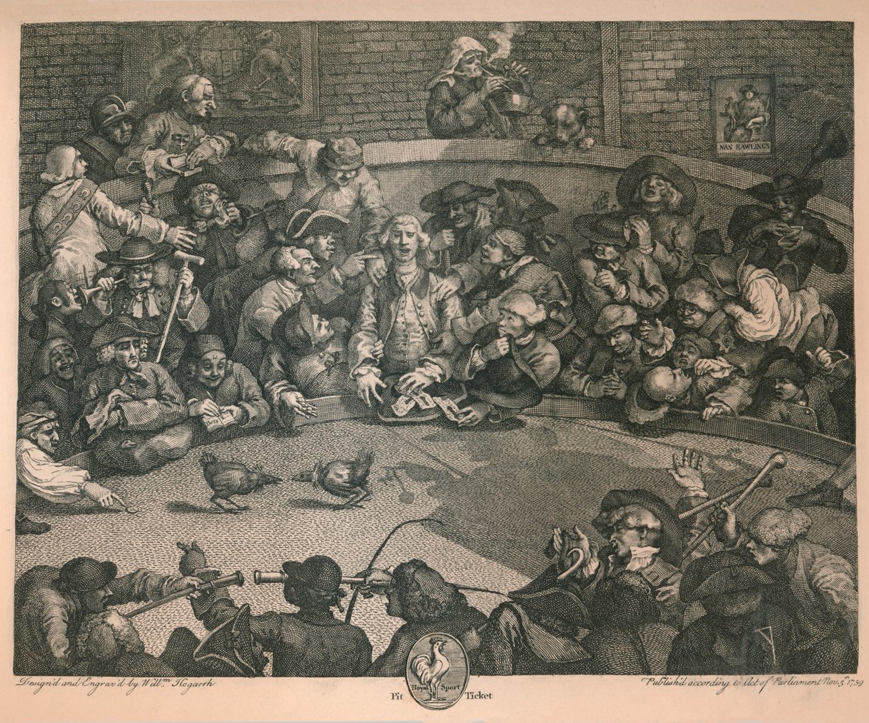 Kokpit, 1759. by William Hogarth