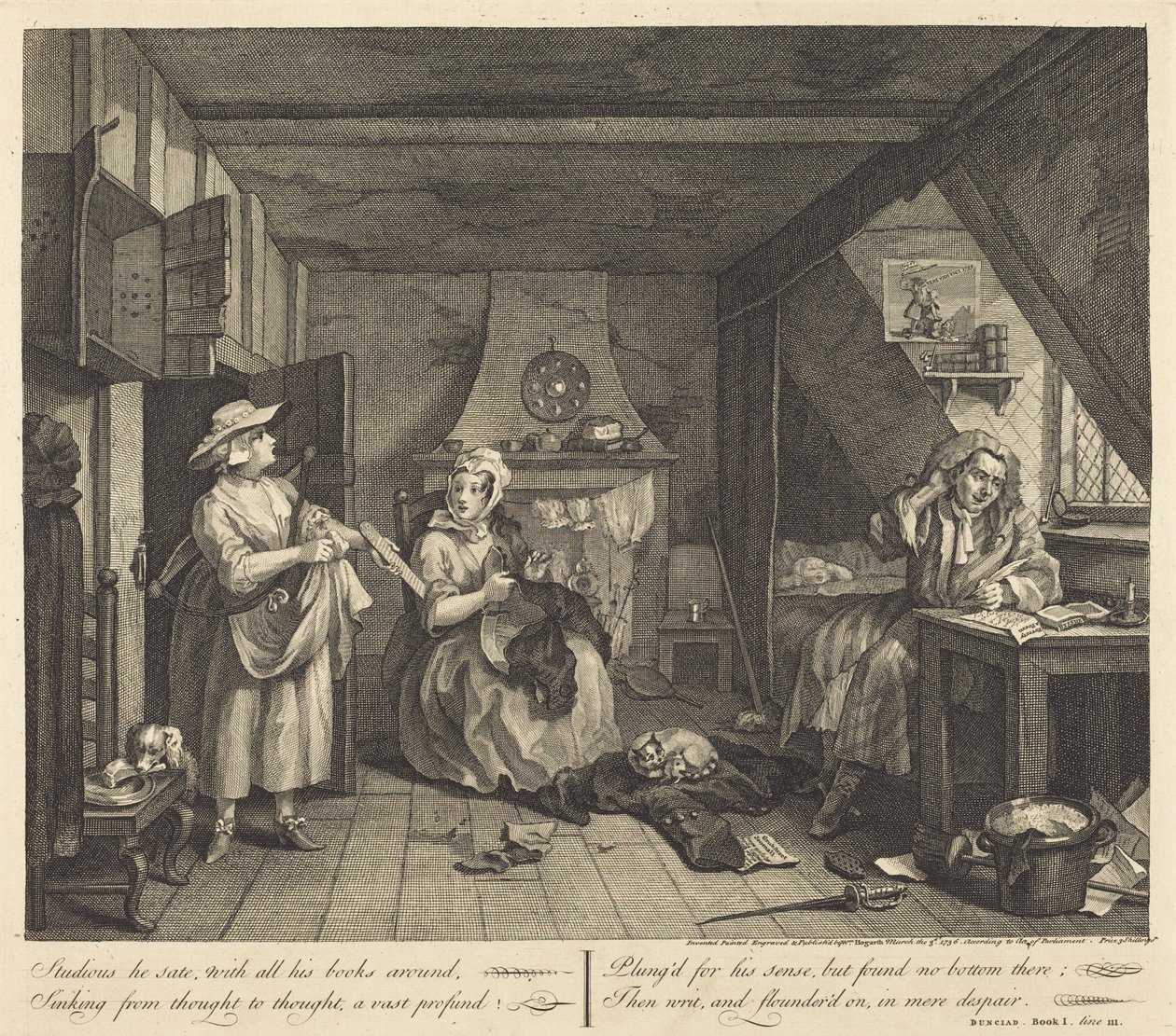 Sıkıntılı Şair by William Hogarth
