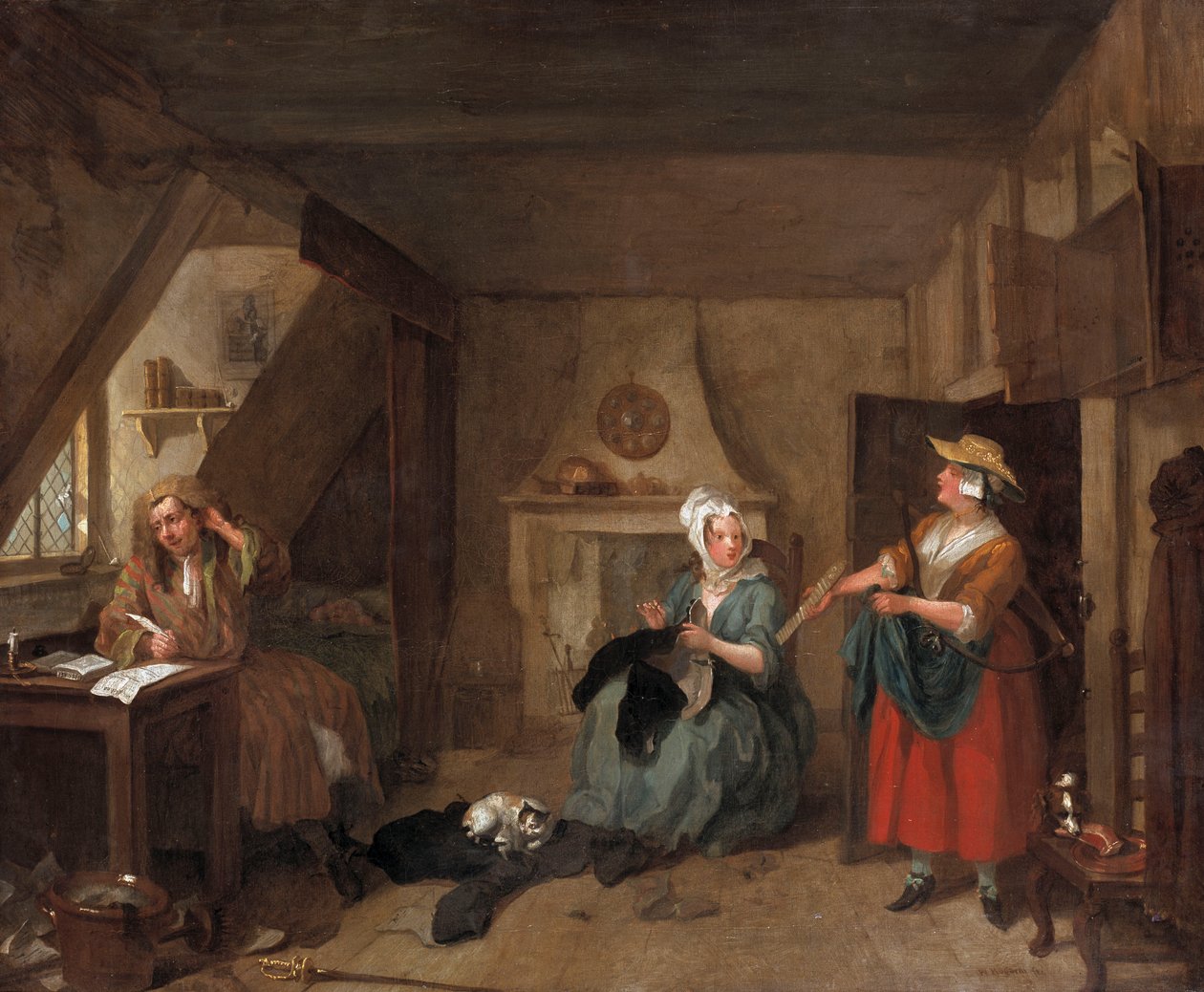 Sıkıntılı Şair, c.1736 by William Hogarth