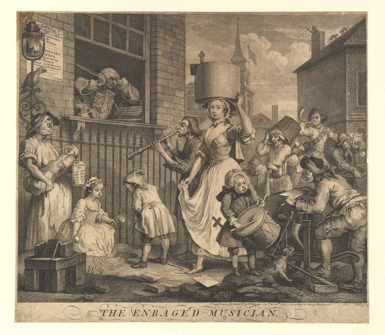 Öfkeli Müzisyen, 30 Kasım 1741. by William Hogarth