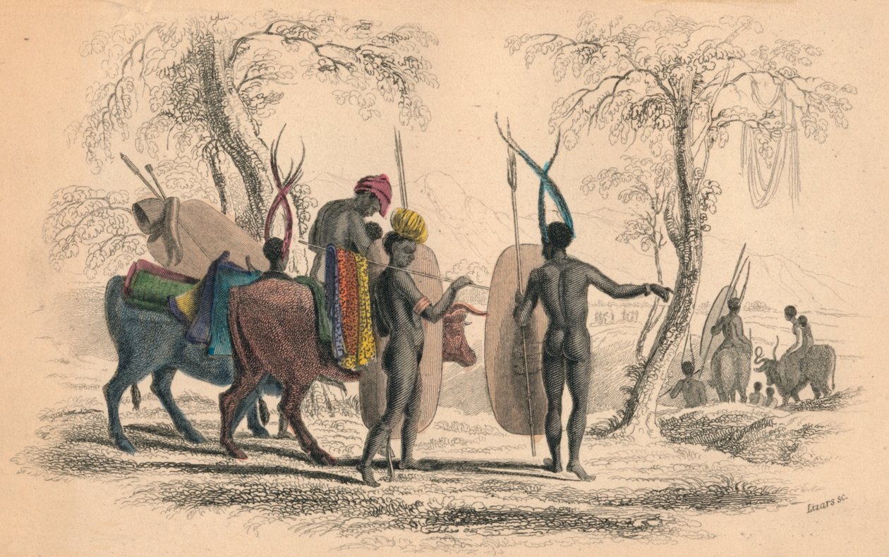 Caffrarian Aile Seyahati, c1830s. by William Home Lizars
