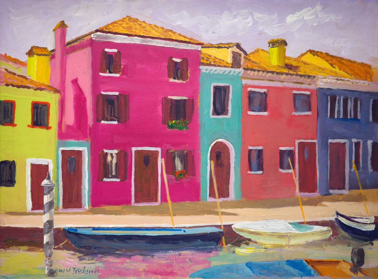 Güzel Burano (gemide yağ) by William Ireland