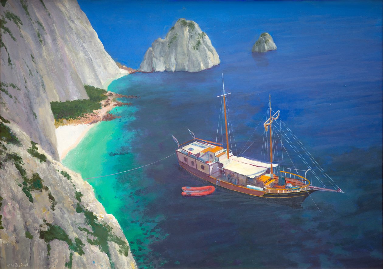 Yunan gulet (gemide yağ) by William Ireland