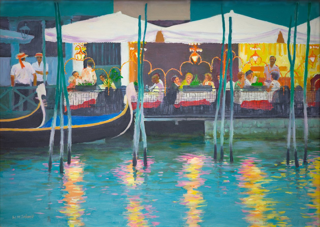 Venice Café (gemide yağ) by William Ireland