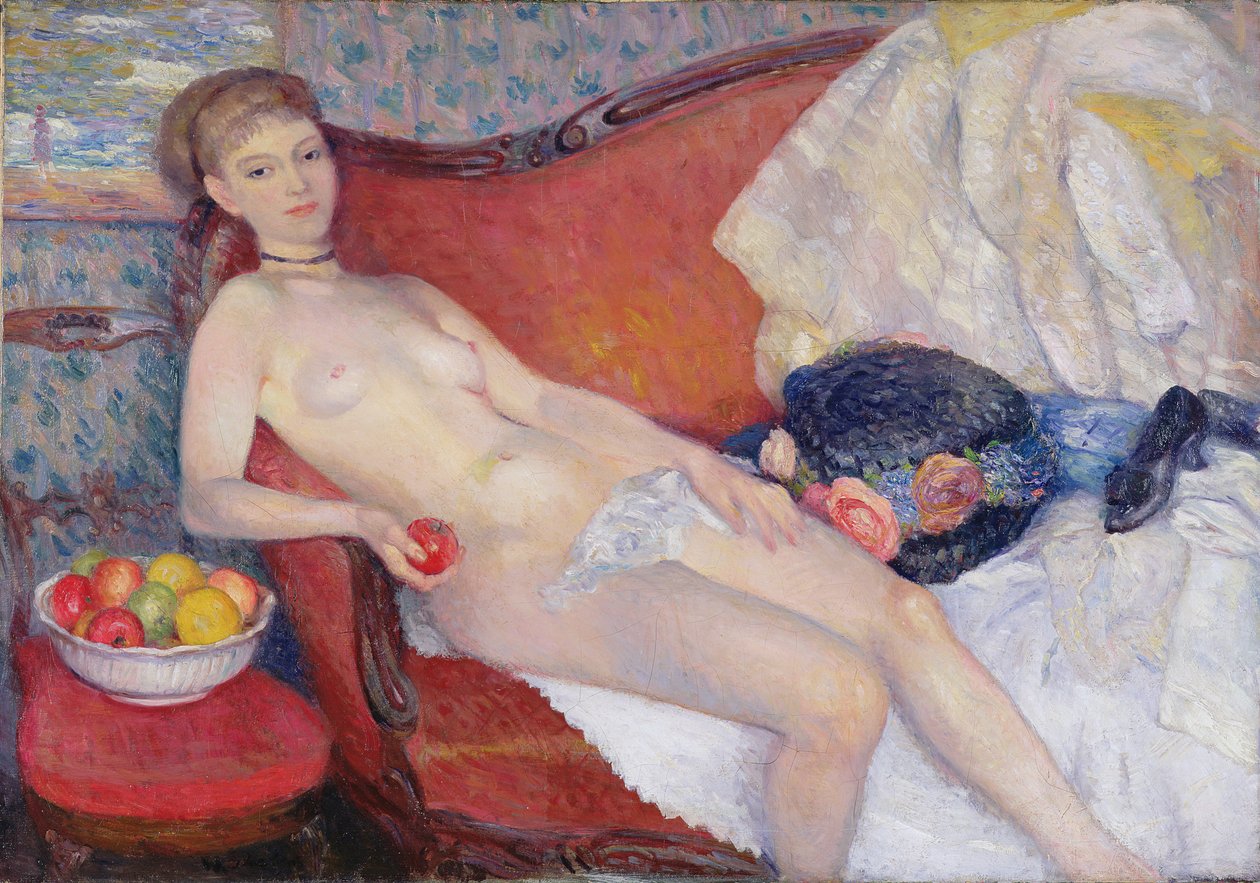 Apple ile çıplak by William James Glackens