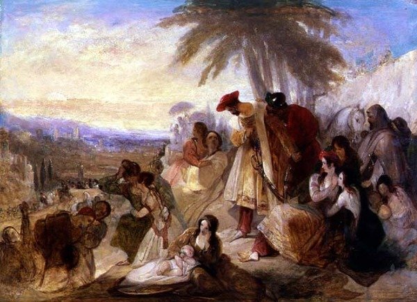 Byron Ağıtları (tuval üzerine yağlı boya) by William James Muller