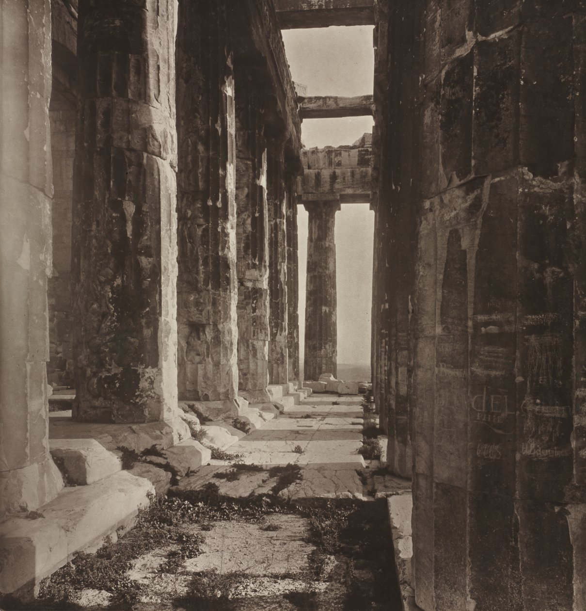 Parthenon'un Batı Portikosu by William James Stillman