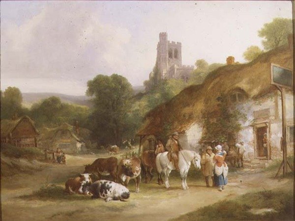 Pulluk Hanı (tuval üzerine yağlı boya) by William Joseph Shayer