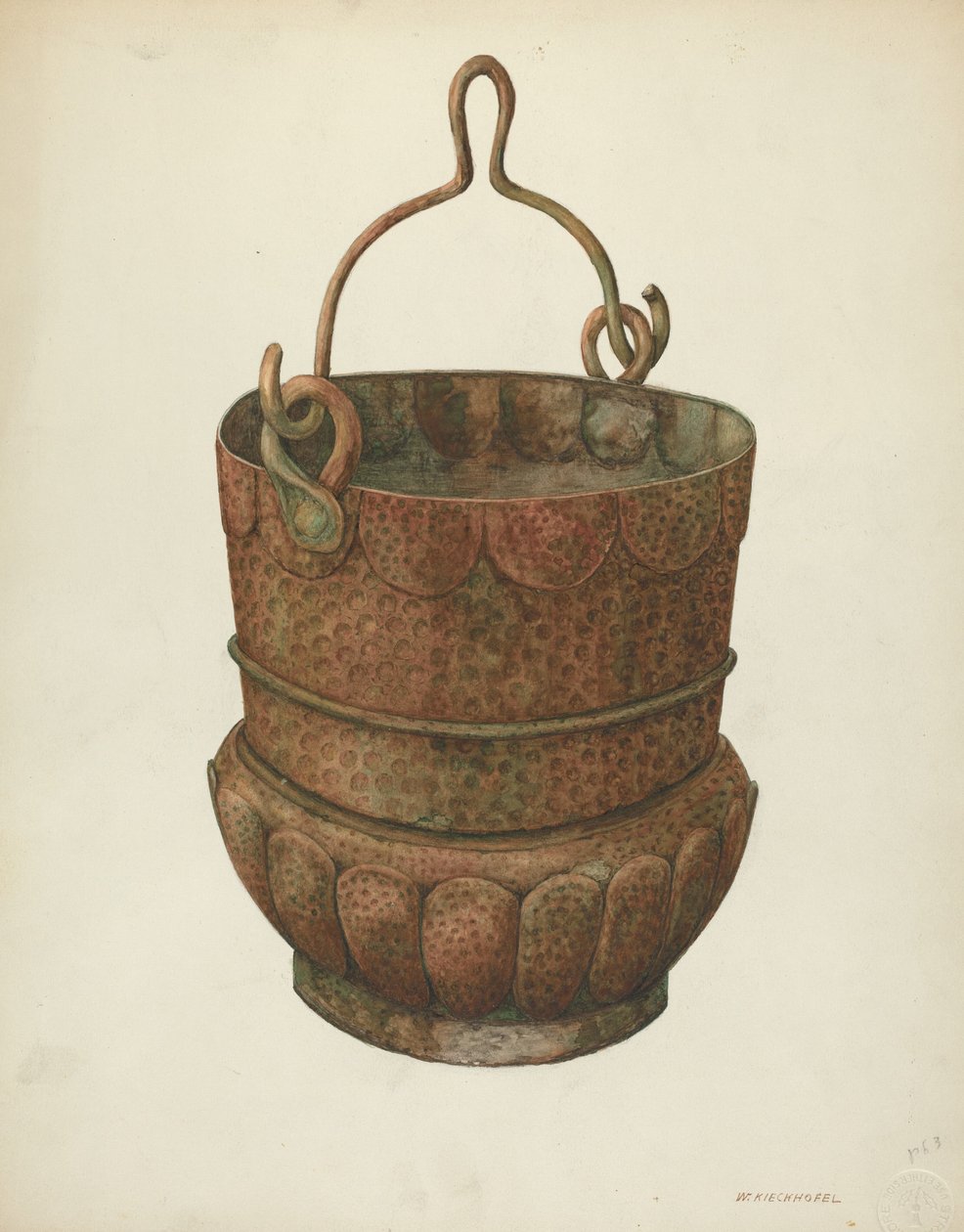 Dövülmüş Bakır Kova, 1938. by William Kieckhofel