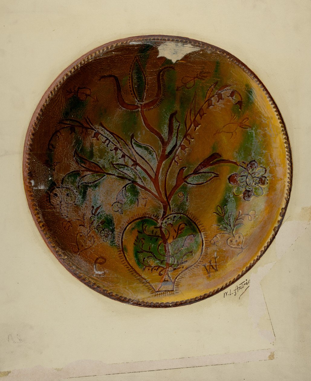 Pa. Alman Pasta Tabağı, c. 1938. by William L Antrim