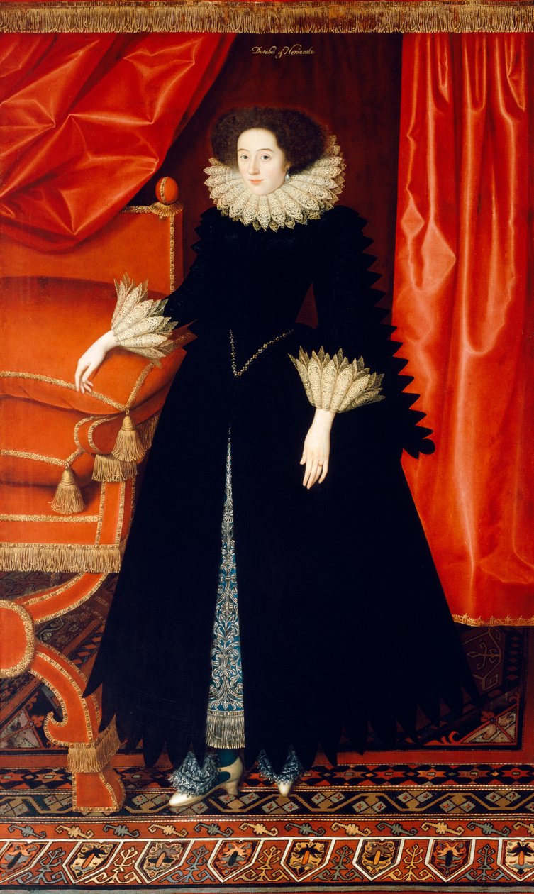 Elizabeth Bassett c.1615 (tuval üzerine yağlıboya) by William Larkin