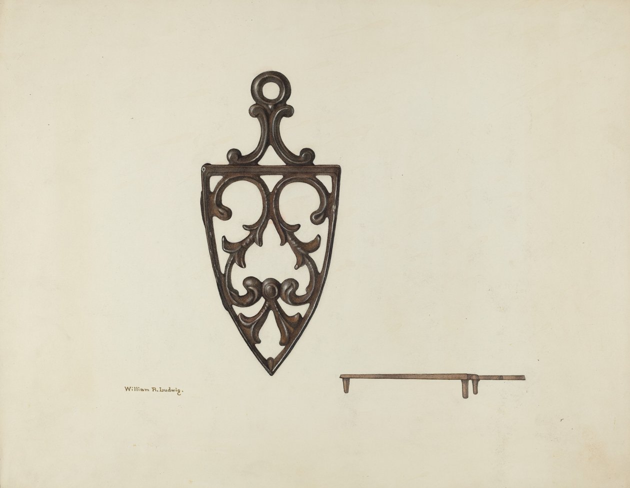 Trivet, ç. 1939. by William Ludwig