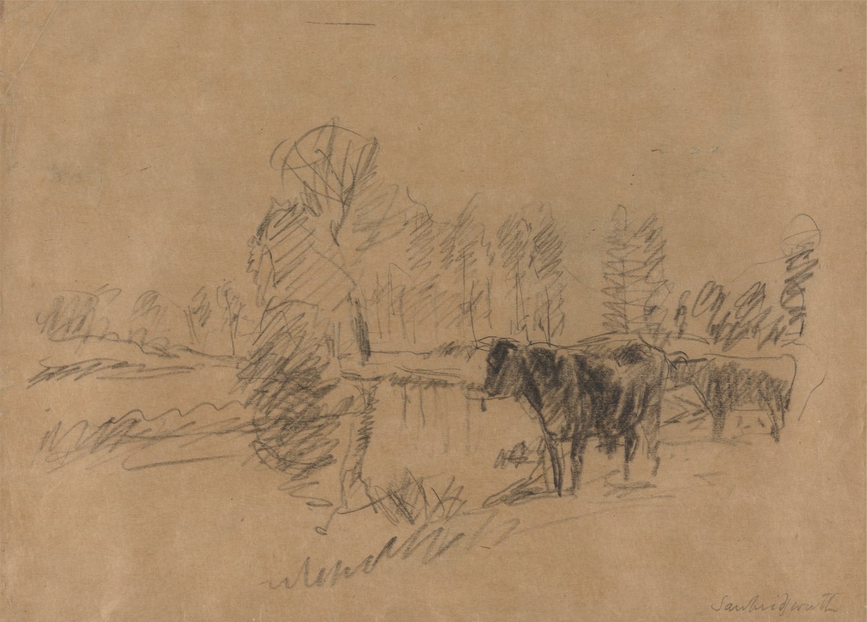 Bir Peyzajdaki Sığır by William Mark Fisher