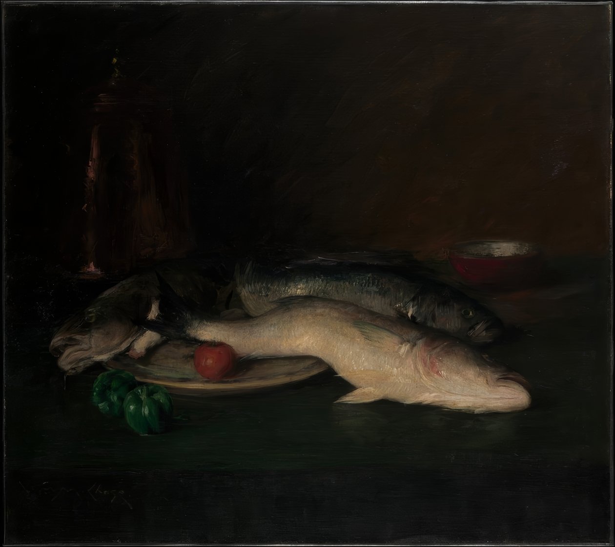 Natürmort: balık by William Merritt Chase