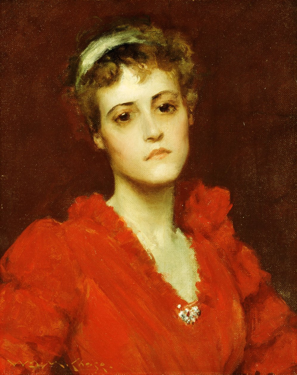 Kırmızı Önlük, by William Merritt Chase