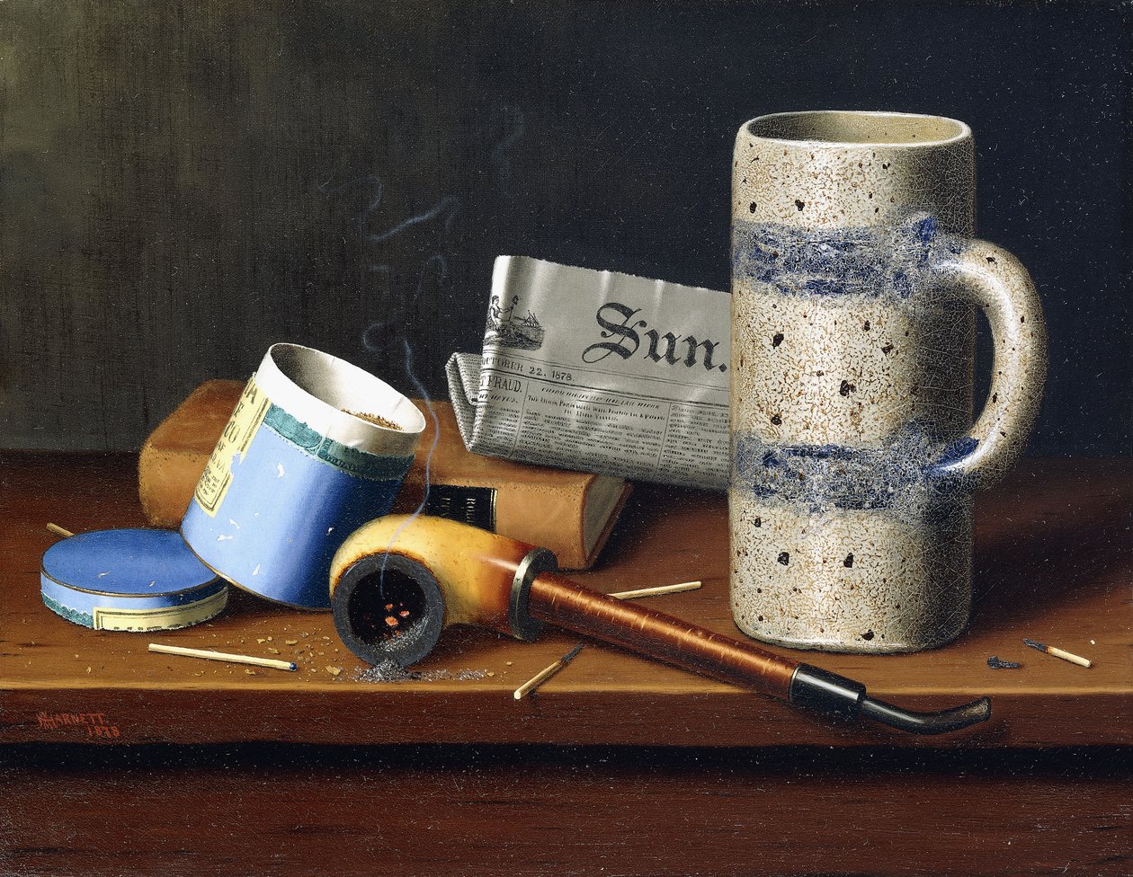 Mavi Tütün Kutusu ile Natürmort, 1878 by William Michael Harnett