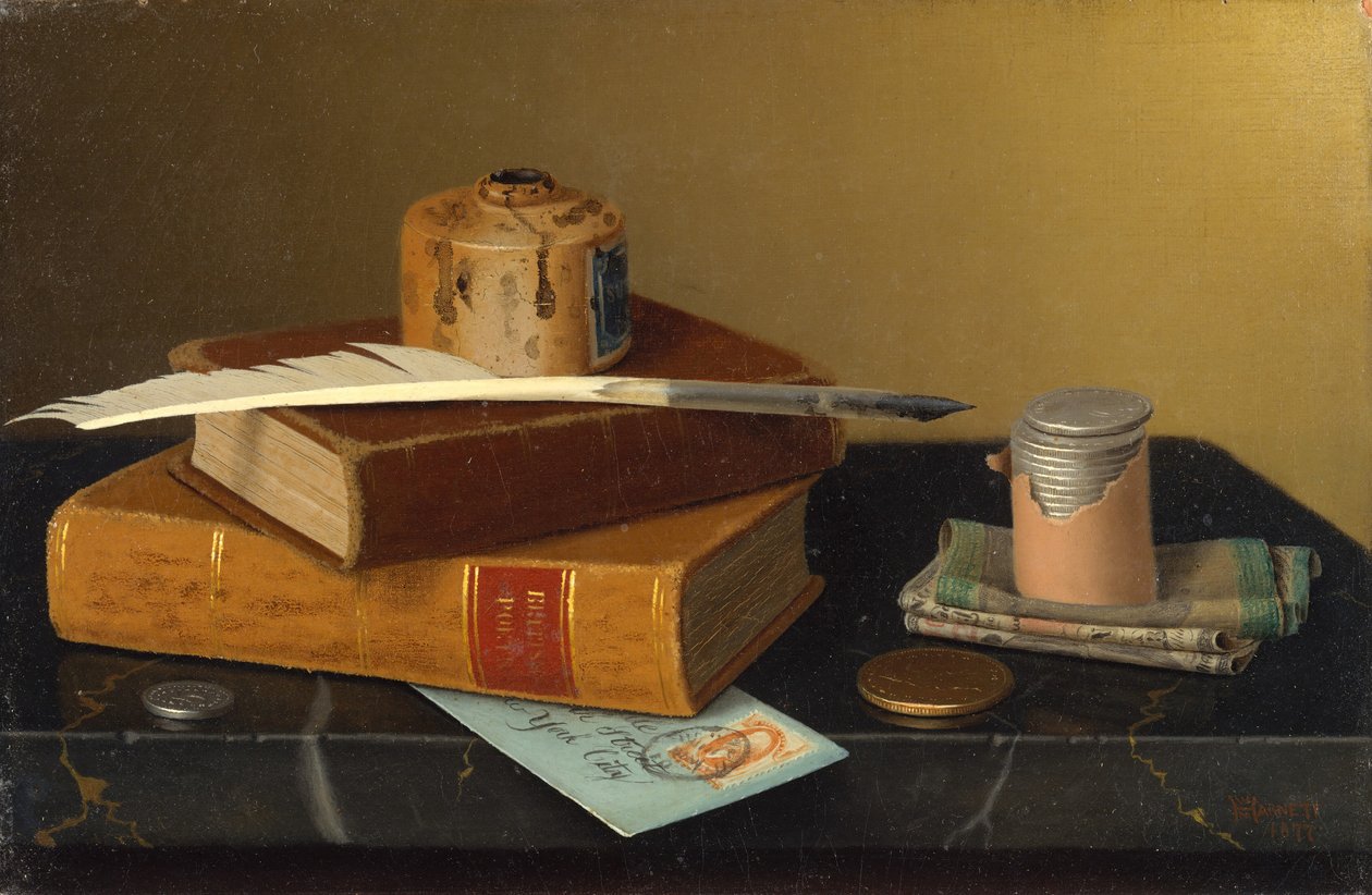 Bankacılar Tablosu, 1877. by William Michael Harnett